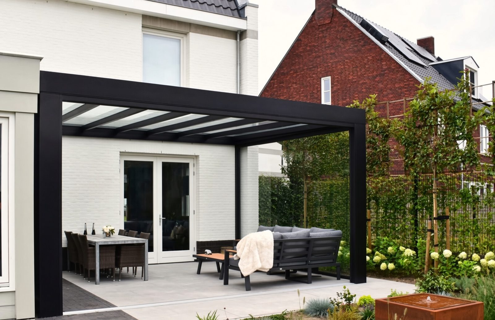 Cube Terrassendach Bausatz mit Lounge