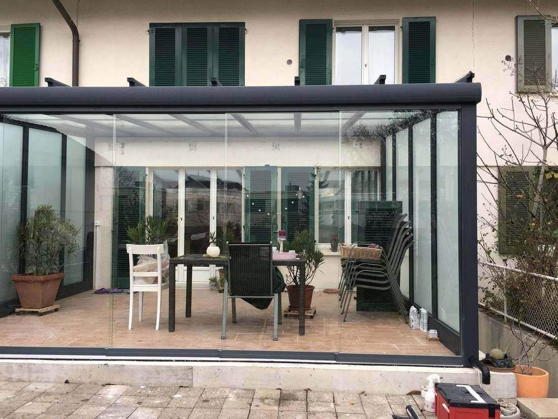 Glasschiebeanlage Terrasse