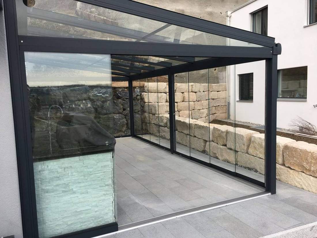 Shutters mit Glas kombiniert